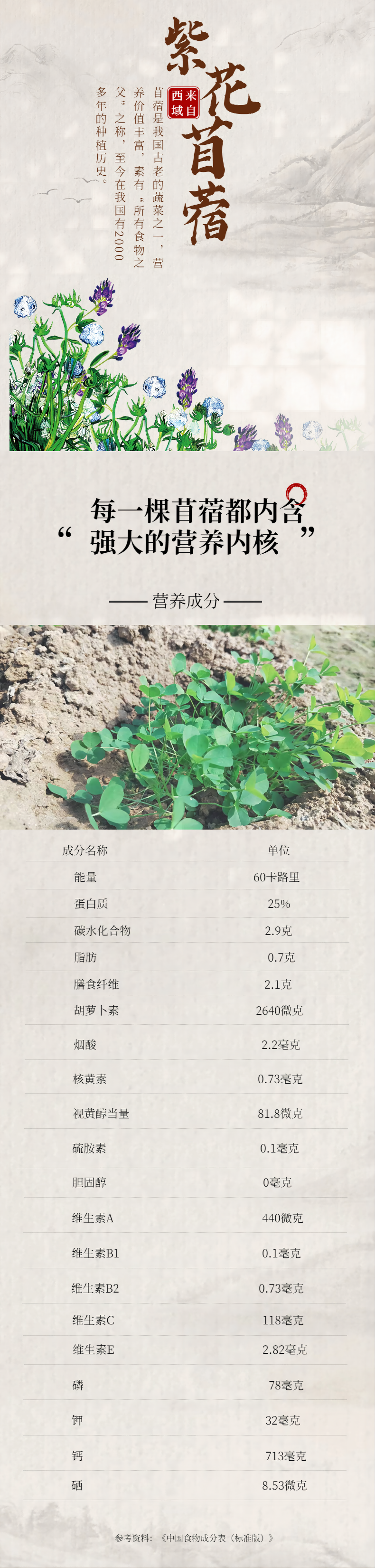 紫花苜蓿的营养有哪哪些